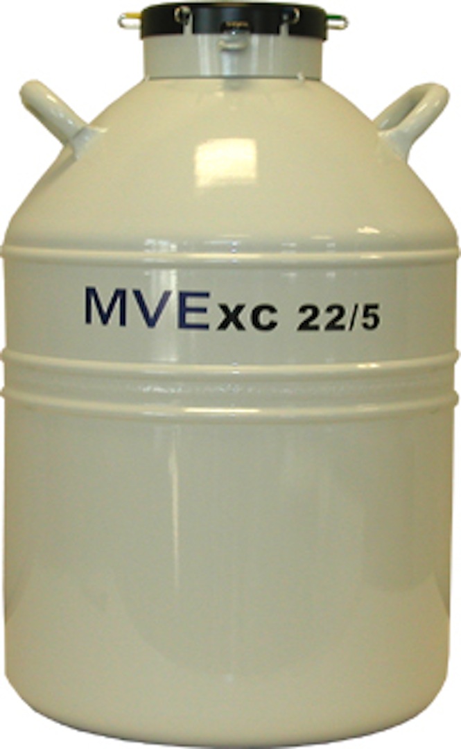 Liquid nitrogen tank for semen storage